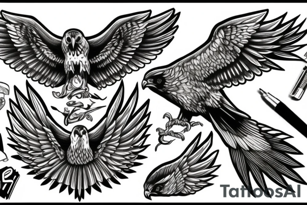Hawk from above tattoo idea