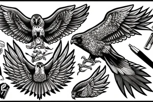 Hawk from above tattoo idea