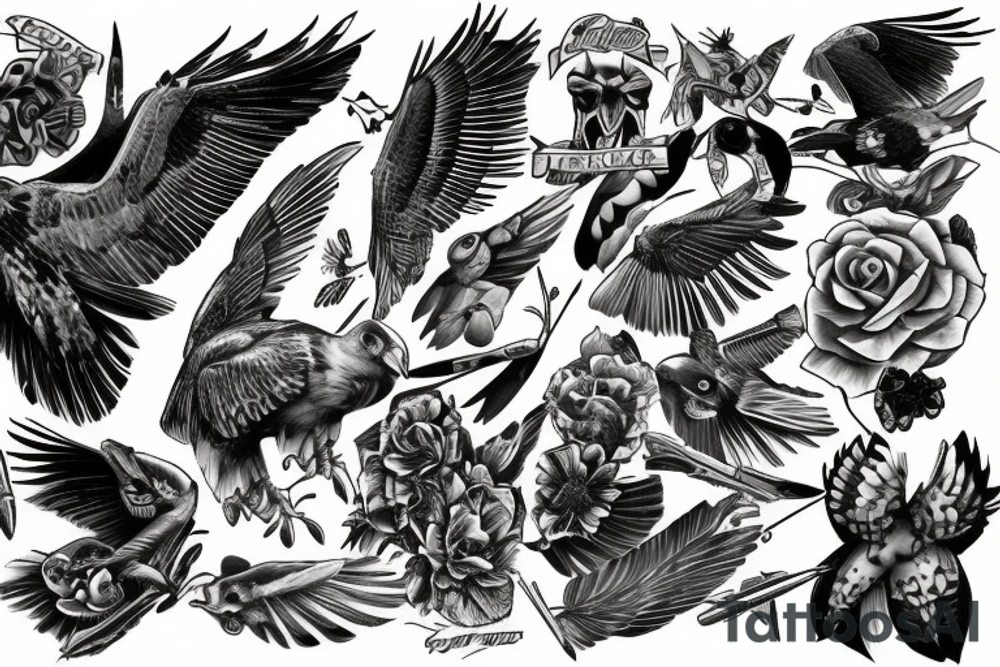 Hawk from above tattoo idea