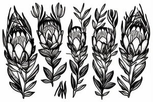Protea flower tattoo idea