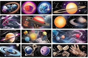 Space black hole blackhole stars interstellar planets detailed colorful tattoo idea