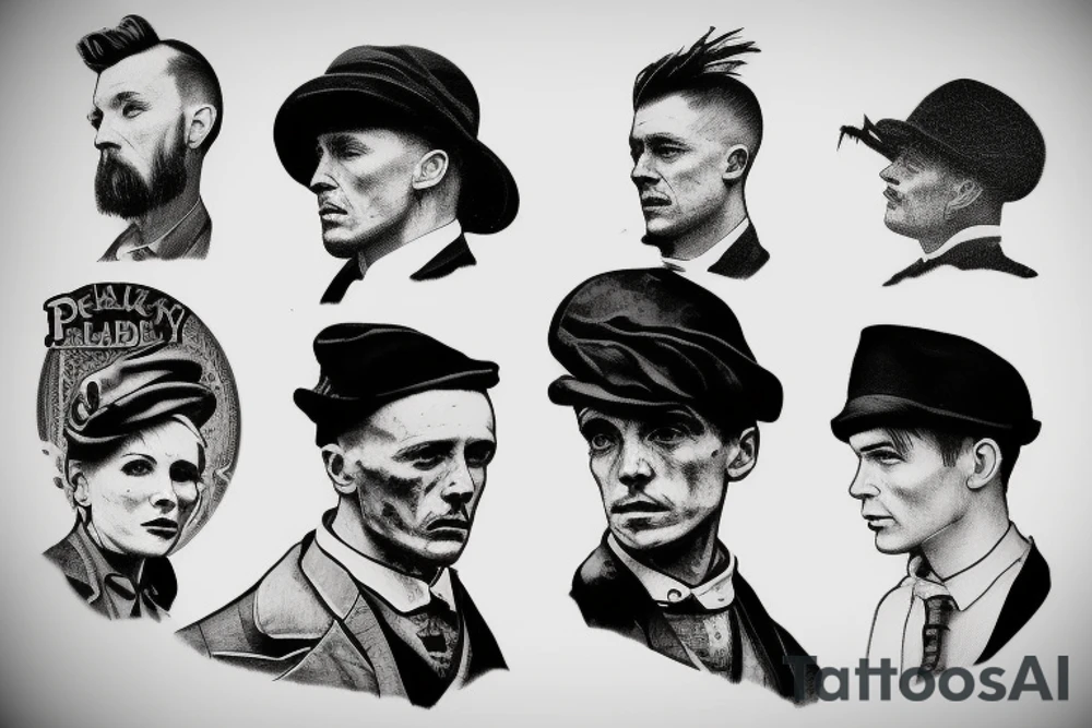 peaky blinders style tattoo idea