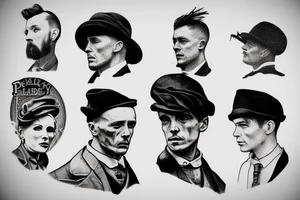 peaky blinders style tattoo idea