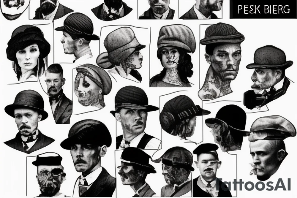 peaky blinders style tattoo idea