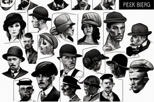 peaky blinders style tattoo idea