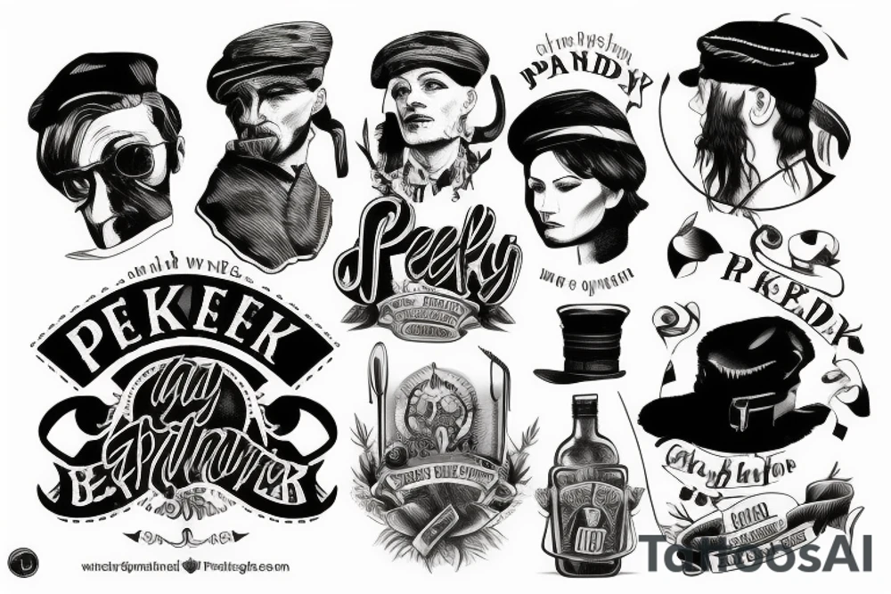 peaky blinders style tattoo idea
