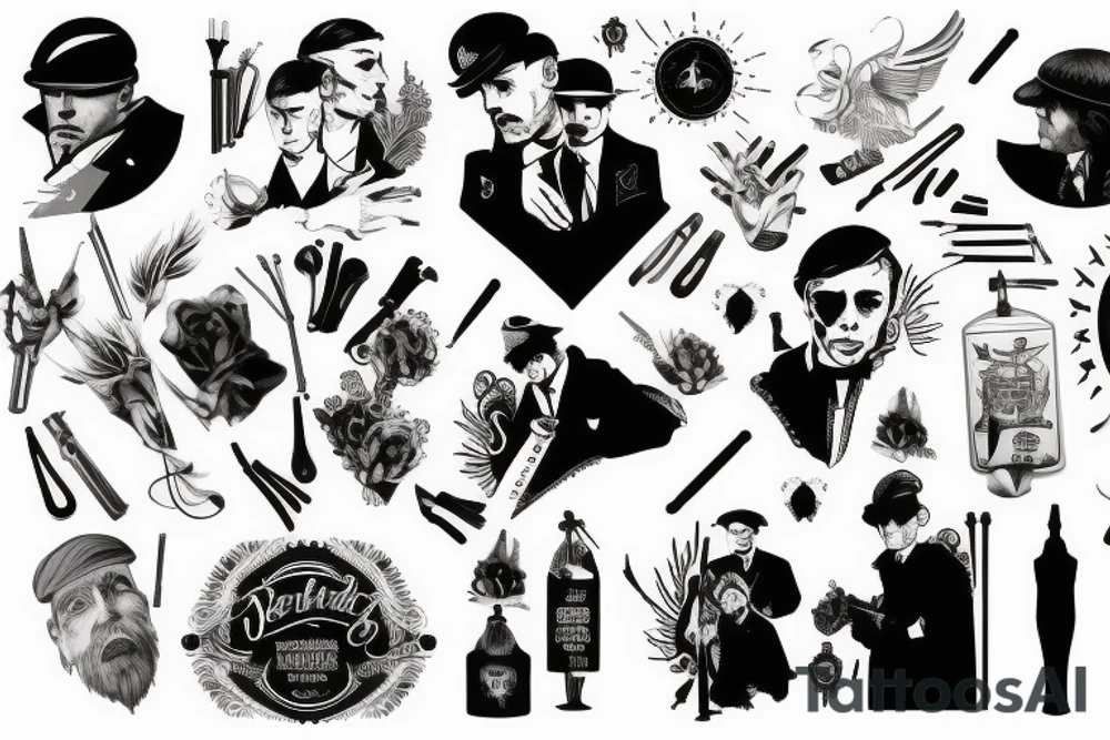 peaky blinders style tattoo idea