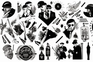 peaky blinders style tattoo idea
