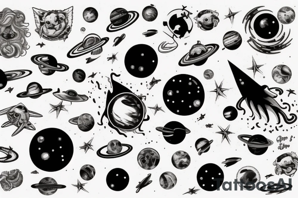 space blackhole tattoo idea