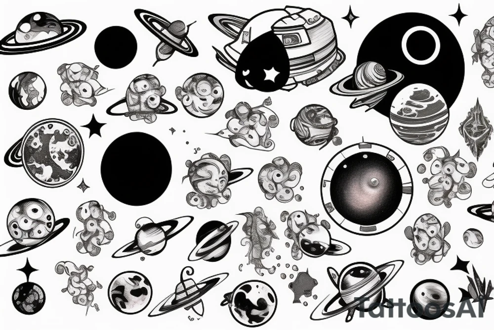 space blackhole tattoo idea