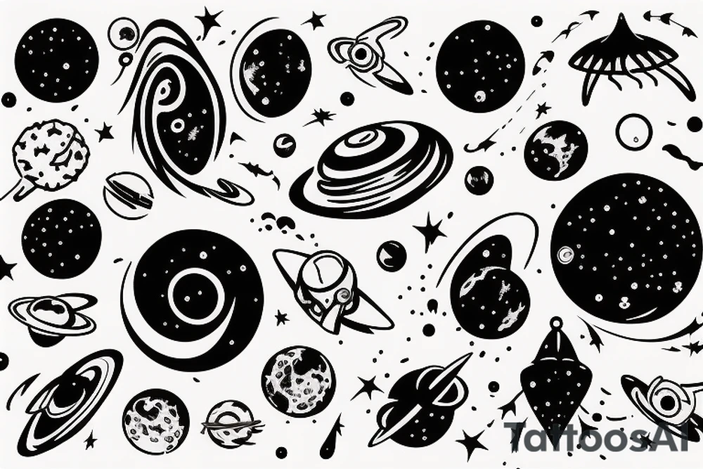 space blackhole tattoo idea