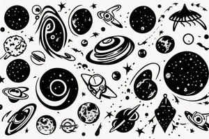 space blackhole tattoo idea