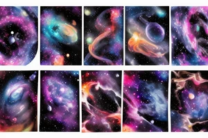 space blackhole colorful galaxy nebula tattoo idea