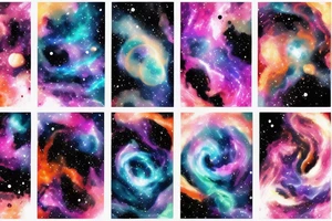 space blackhole colorful galaxy nebula blast swirl tattoo idea