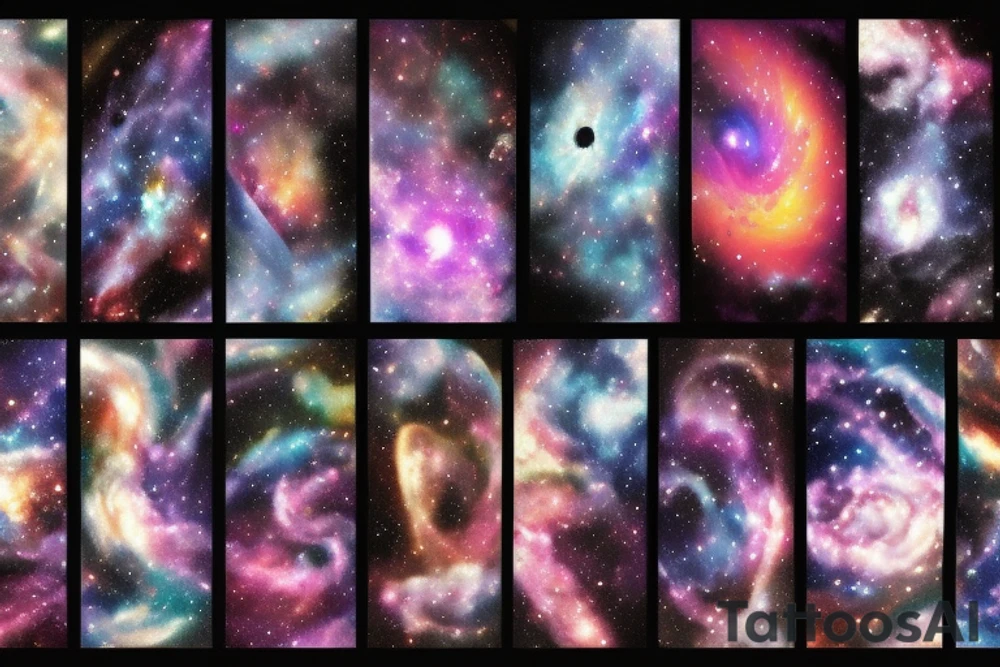 space blackhole colorful galaxy nebula blast black_hole tattoo idea