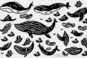 Whale falling from the sky tattoo idea