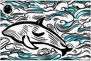 Whale falling from the sky tattoo idea
