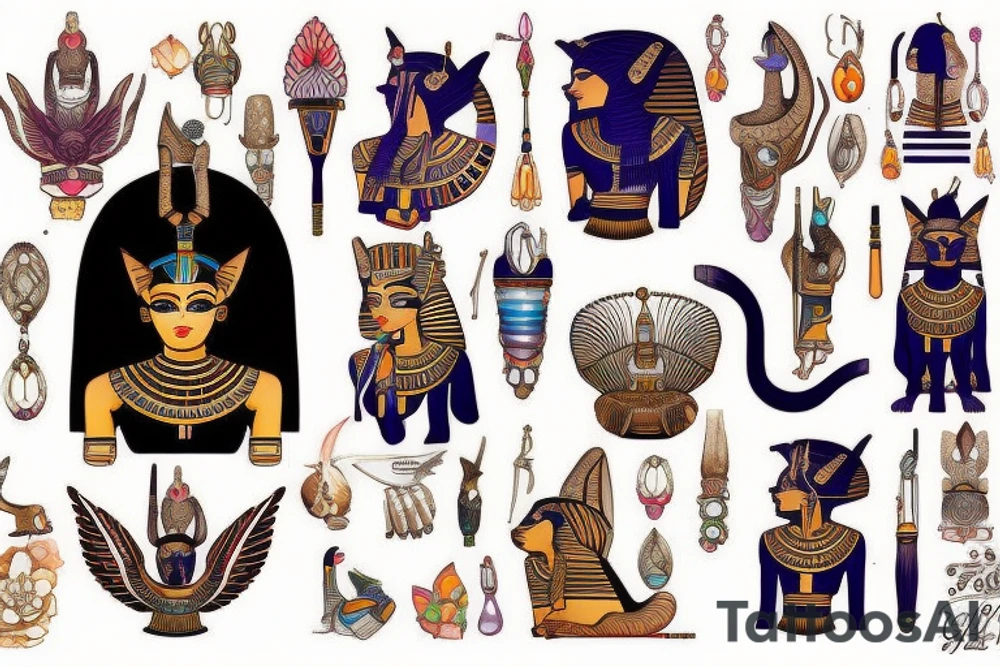 The Egyptian goddess bastet tattoo idea