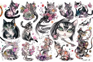 cat goddess tattoo idea