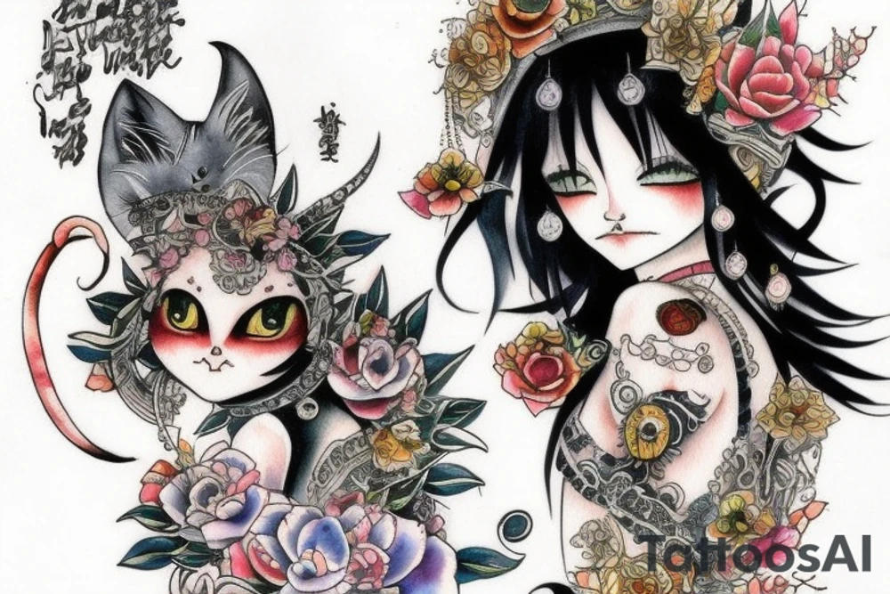 cat goddess tattoo idea