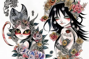 cat goddess tattoo idea
