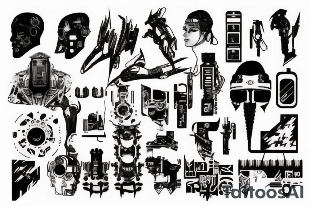 cyberpunk tattoo idea