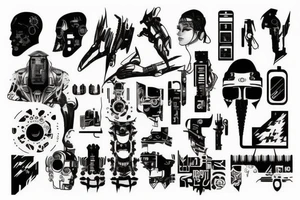 cyberpunk tattoo idea