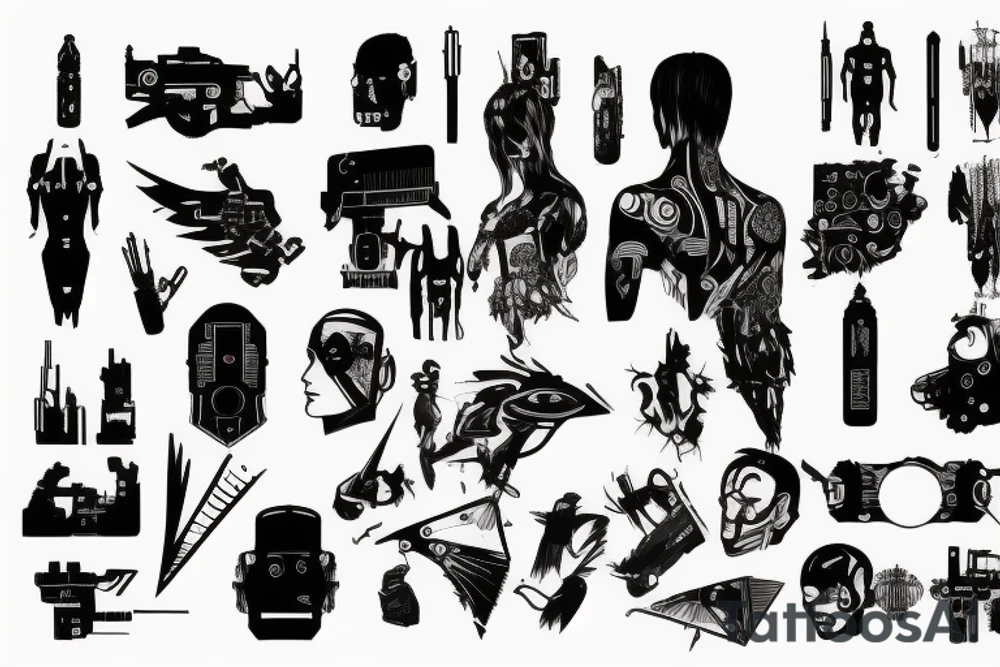 cyberpunk tattoo idea