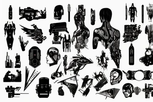 cyberpunk tattoo idea