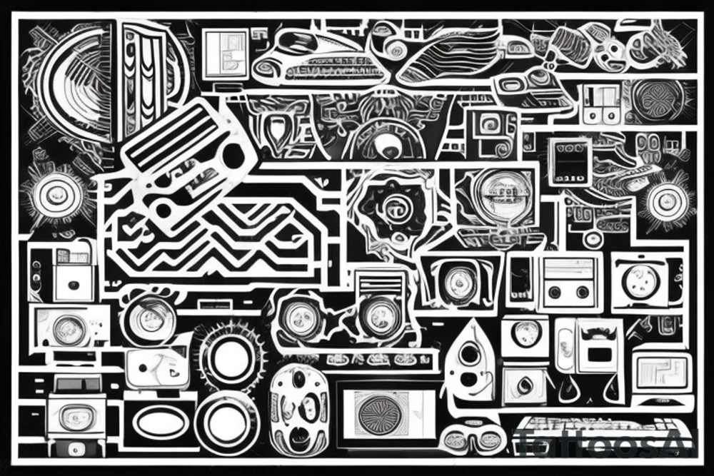 computer circuit tattoo idea