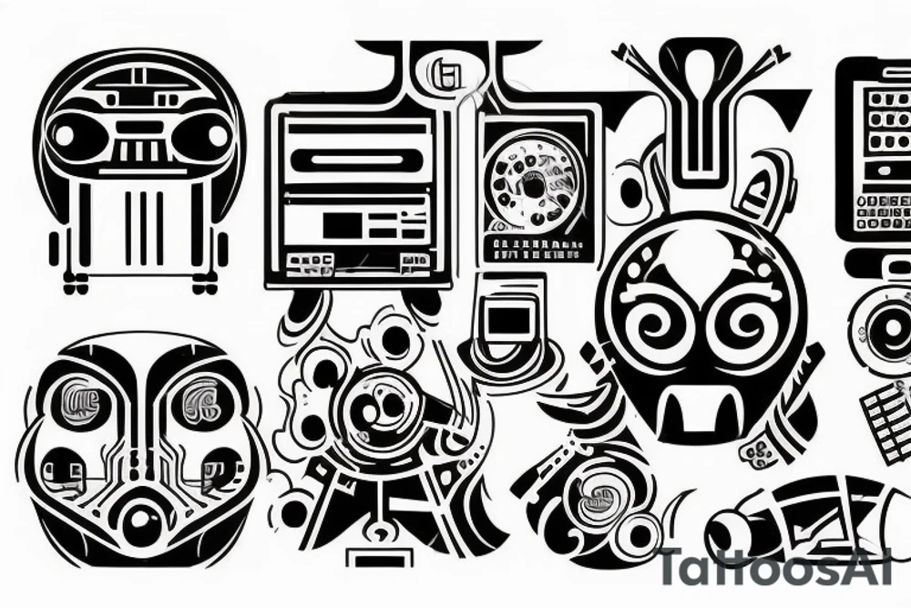 computer circuit tattoo idea