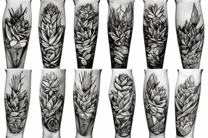echeveria with forearm veins as roots tattoo idea