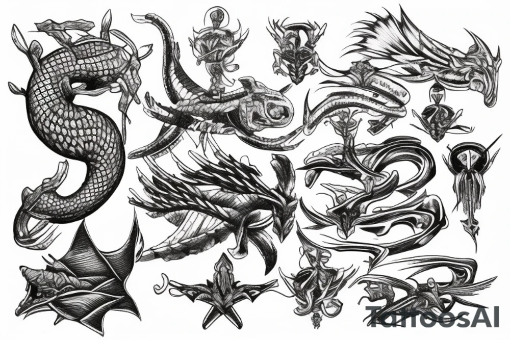 the leviathan cross tattoo idea
