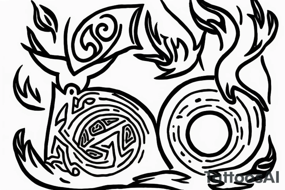 a korok discovering fire for the first time tattoo idea