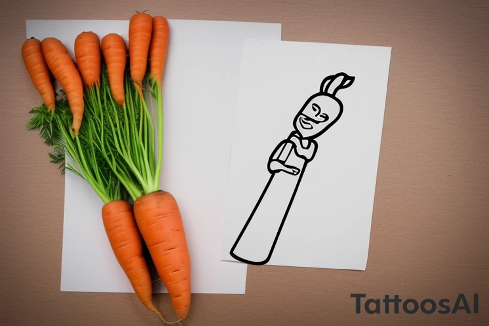 Carrot holding picket sign. tattoo idea