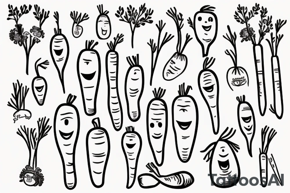 Carrot holding picket sign. tattoo idea