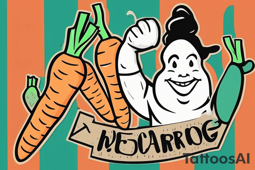 Carrot holding picket sign. tattoo idea