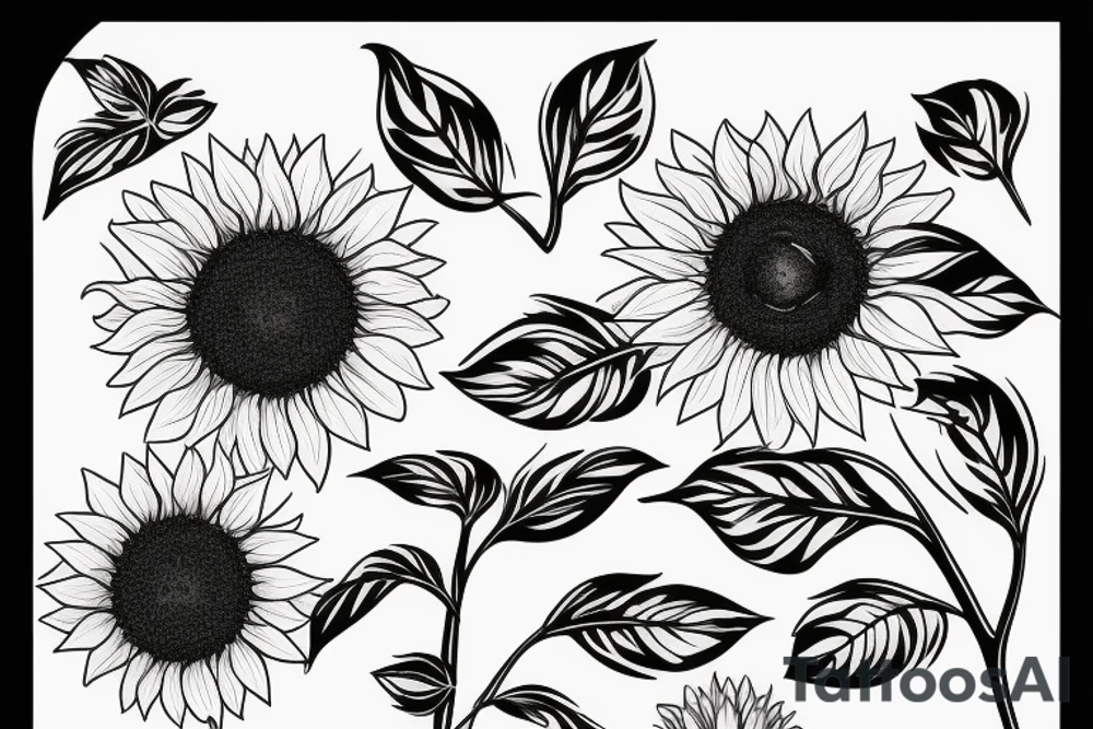 sunflower tattoo idea