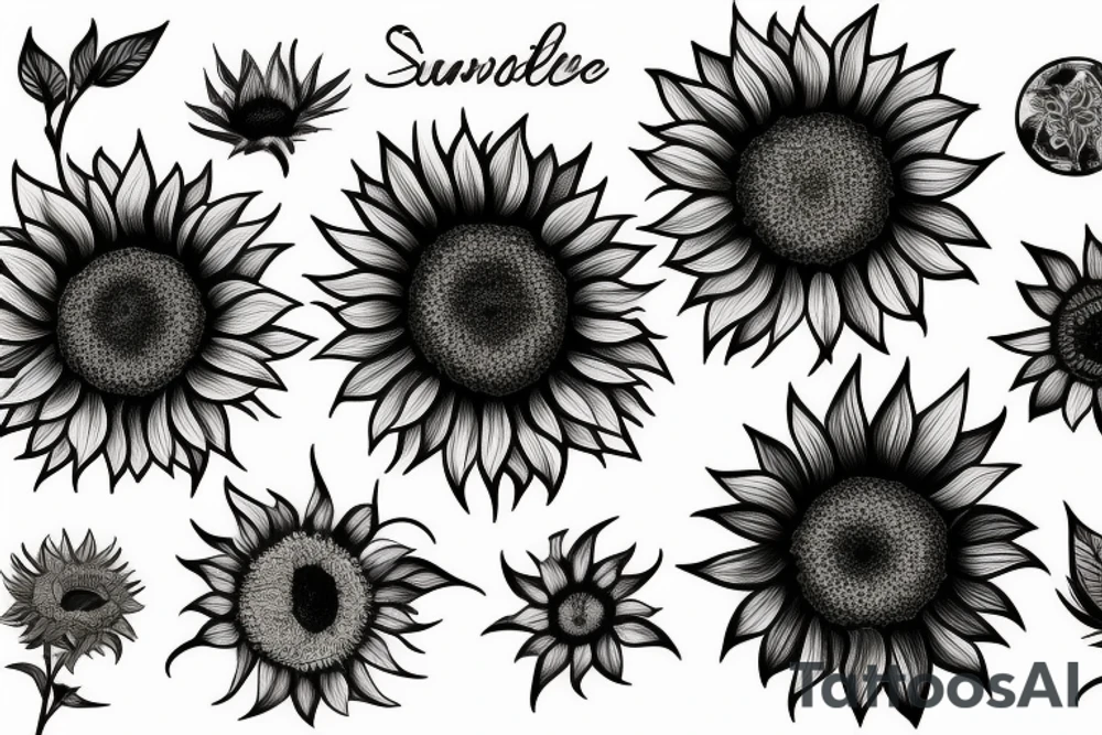 sunflower tattoo idea