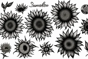 sunflower tattoo idea