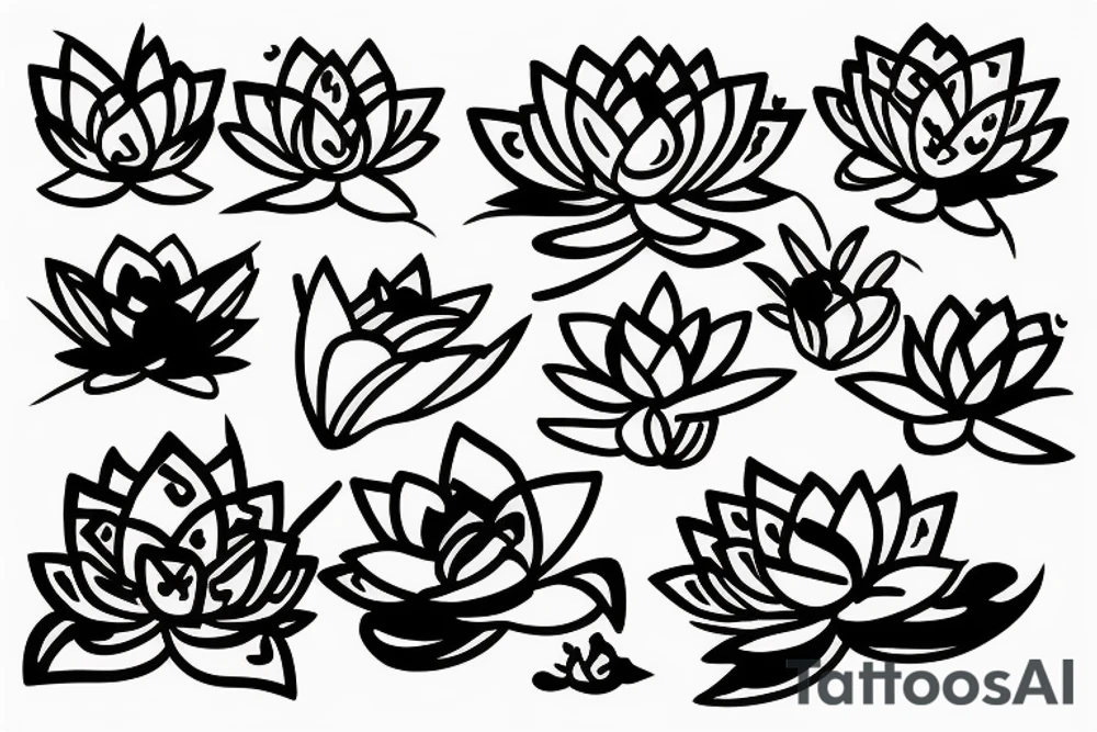 lotus and vietnamese flag tattoo idea