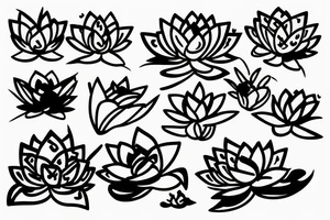 lotus and vietnamese flag tattoo idea