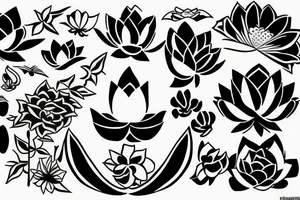 lotus and vietnamese flag tattoo idea