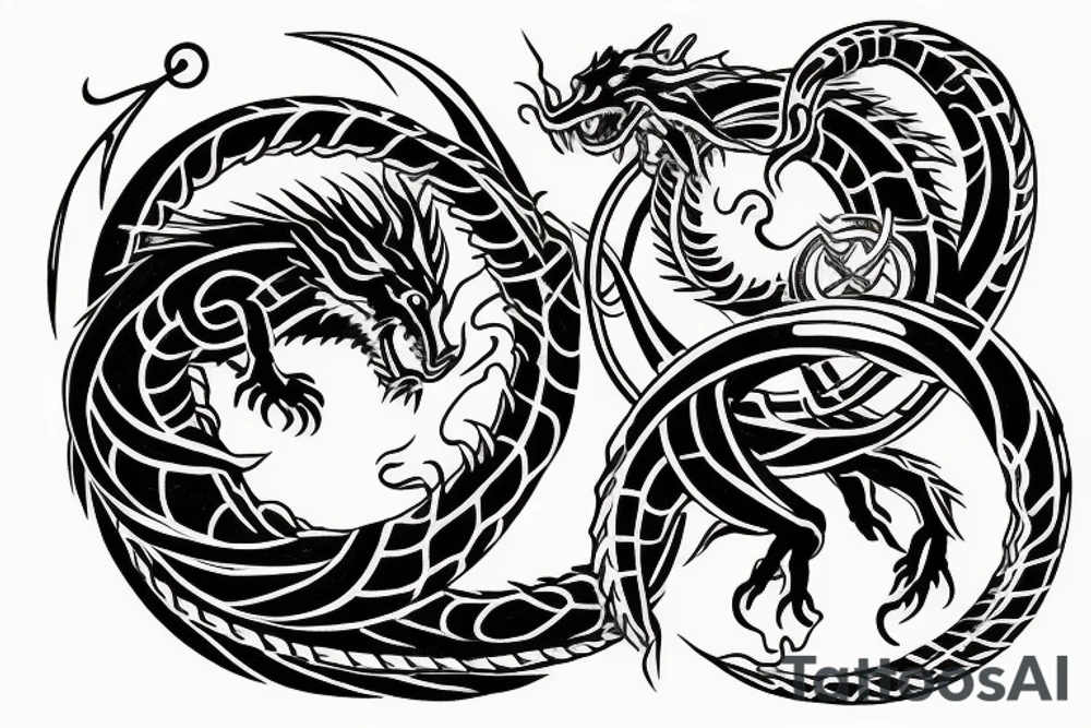 Figure 8 Dragon ouroboros tattoo idea
