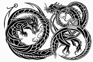 Figure 8 Dragon ouroboros tattoo idea