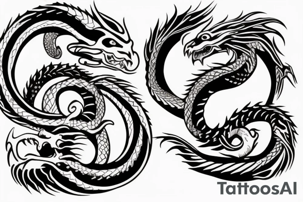 Figure 8 Dragon ouroboros tattoo idea