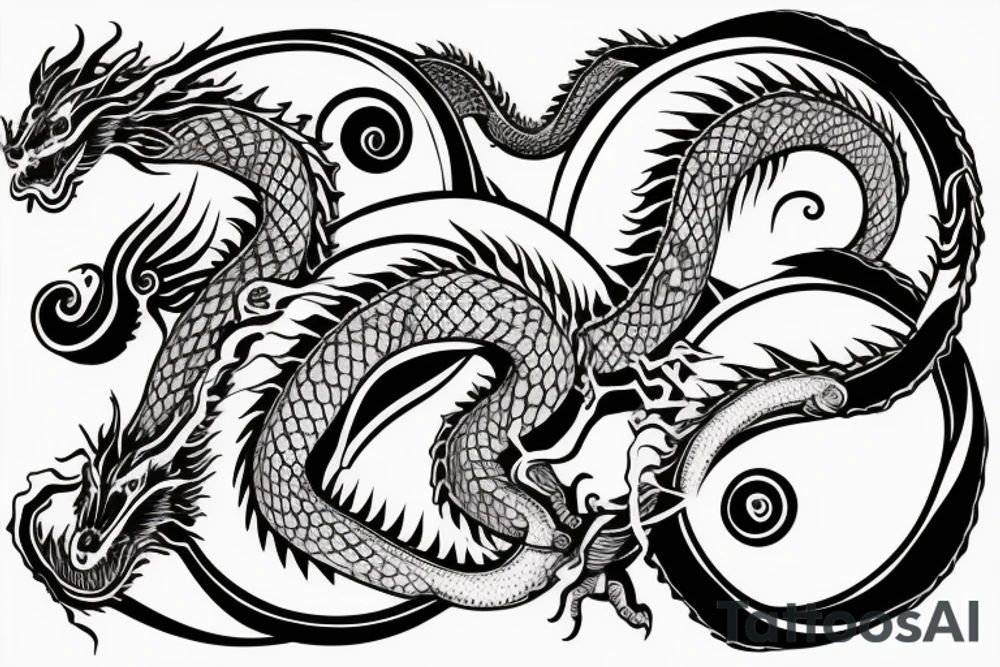Dragon ouroboros tattoo idea