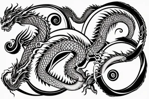Dragon ouroboros tattoo idea
