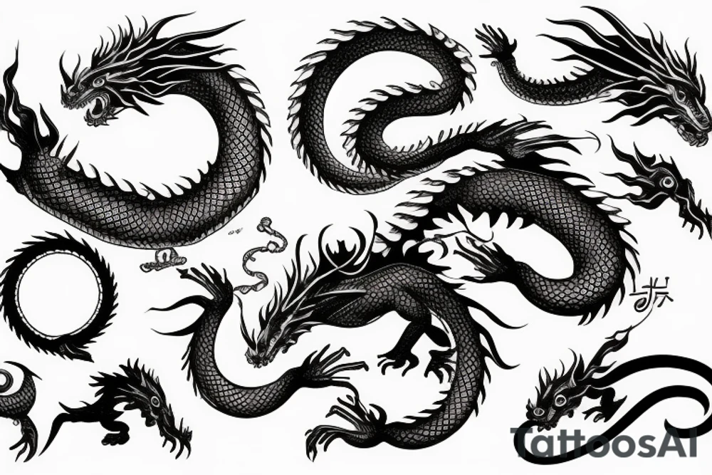 Dragon ouroboros tattoo idea