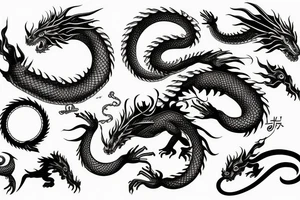 Dragon ouroboros tattoo idea